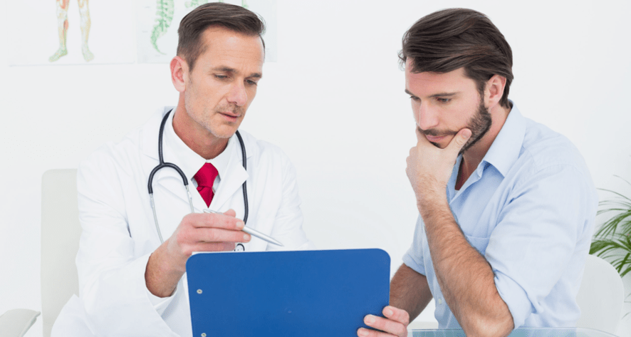 Doctor prescribes medication to treat prostatitis